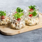 Potato salad cup with ham (100 gr/pcs) + spoon